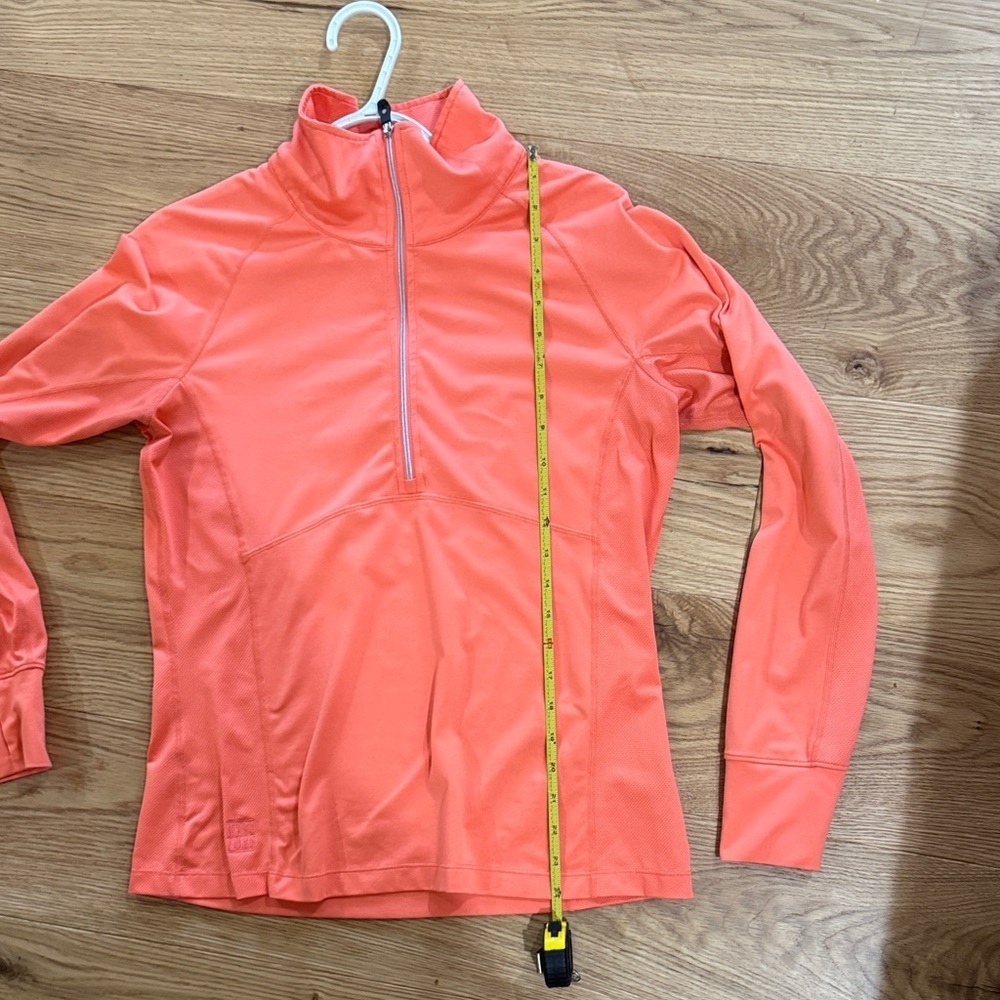 Vibrant Orange Quarter-Zip Women's Sweatshirt Size Medium Kate Lord - Picture 6 of 6